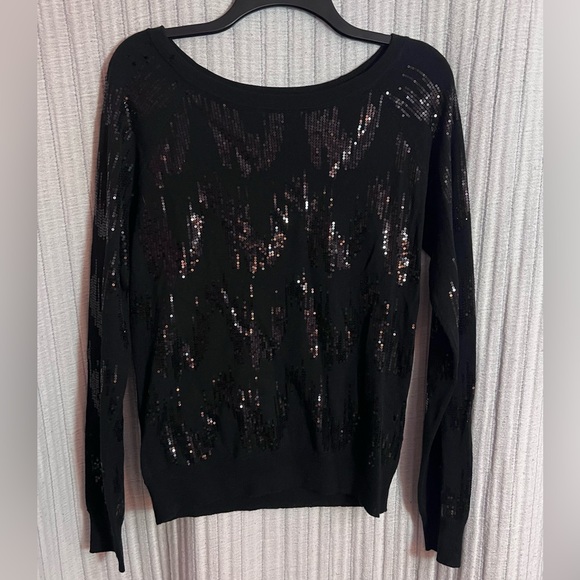 ANTONIO MELANI Sweaters - ANTONIO MELANI Black Wool Sequin Sweater